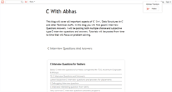 Desktop Screenshot of cwithabhas.com