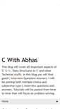 Mobile Screenshot of cwithabhas.com